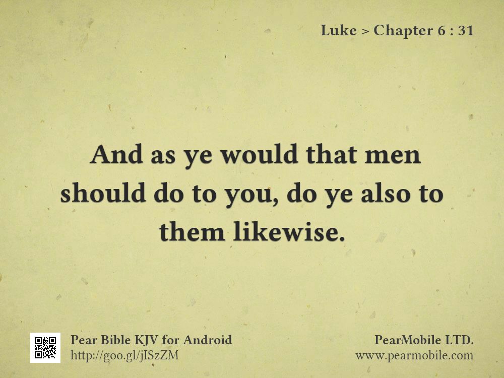 Luke, Chapter 6:31